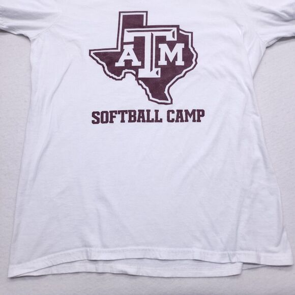 Adidas Amplifier Tee Texas A&M Pullover Casual Graphic T-Shirt Mens Size M White - Picture 7 of 9